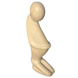 Vintage Hand Carved Pregnant Mother To Be Statue Figurine